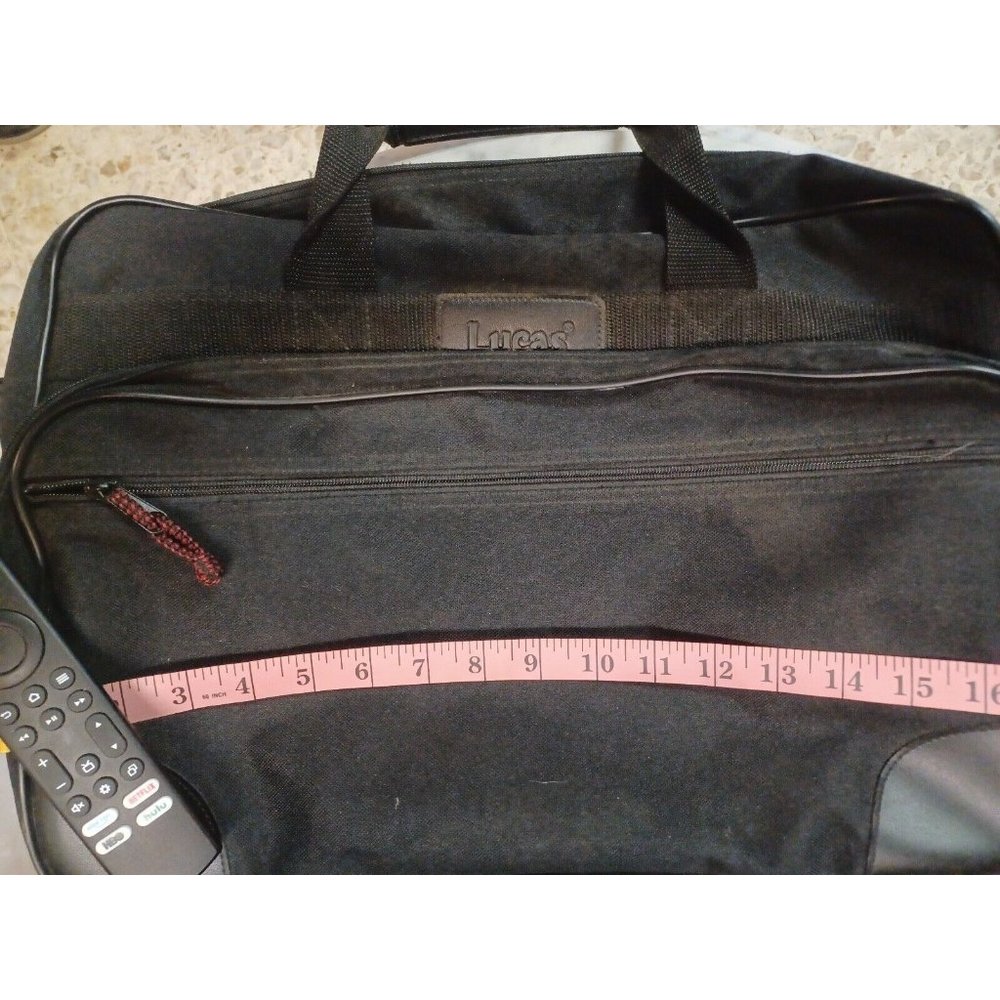 Vintage Softside Messenger/Laptop Bag with Shoulder Strap Black